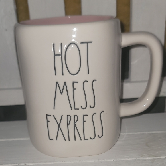 Rae Dunn Other - Rae Dunn Hot Mess Express Mug Pink Inside